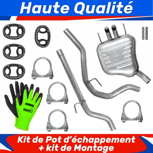 Kit de pot d'échappement pour Saab 9-3 II 2 1.9 TID 1.9 TTID (2004-07/2012)