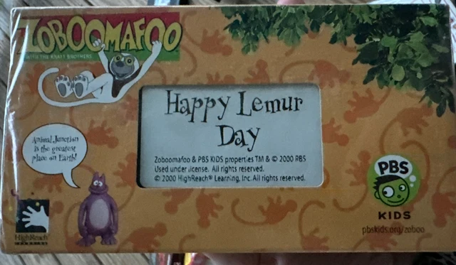 ZOBOOMAFOO HAPPY LEMUR Day (VHS, 2000) Kratt Brothers PBS - New in