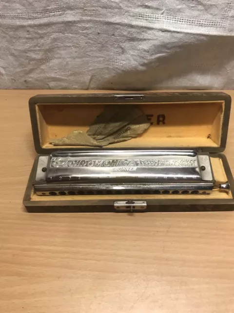 ancien grand harmonica hohner