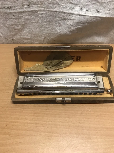 Ancien Harmonica HOHNER CHROMONIKA III année 60 ? avec coffret Germany