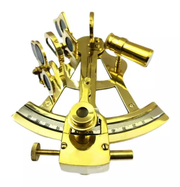 Brass Sextant Nautical Collectible Shinny Finish Collectible Gift