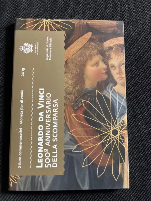 2 euro San Marino 2019 Da Vinci - Orginal Im Folder/blister