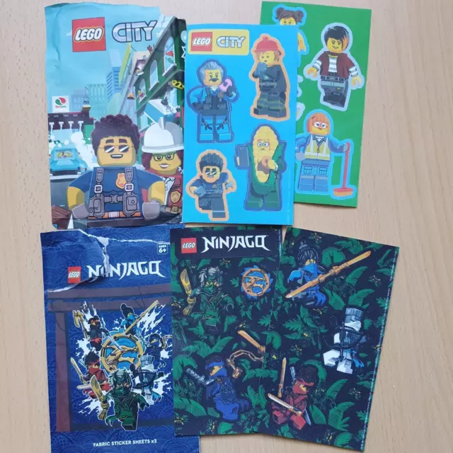 LEGO STOFF AUFKLEBERBLÄTTER Ninjago City Promo Sammler EUR 9,23