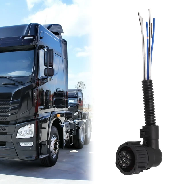 Connecteur Feu Arrière IVECO - Lot De 2 Prises 7 Broches Câblage Voiture Étanche