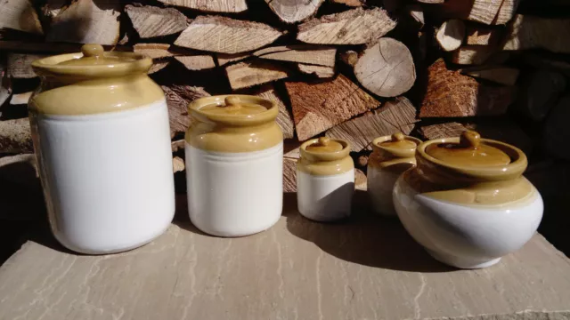 Glazed Stoneware Storage Jars / Pots - NEW - 7 sizes