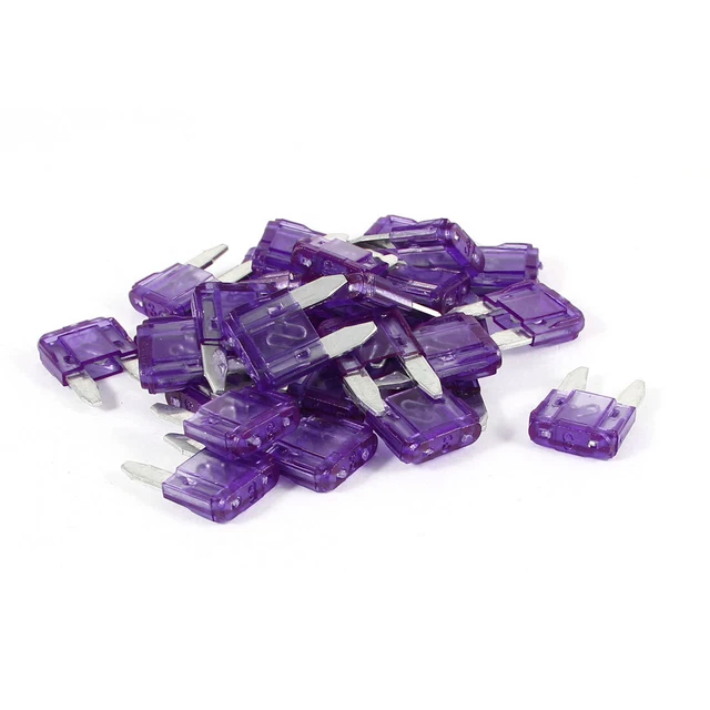 30 Pcs Moto Voiture Auto ATC/ATO Mini-fusibles à lame Violet 3 A