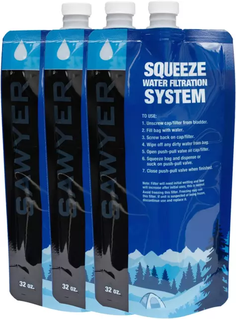 Squeezable Pouches for Squeeze Water Filtration System 2