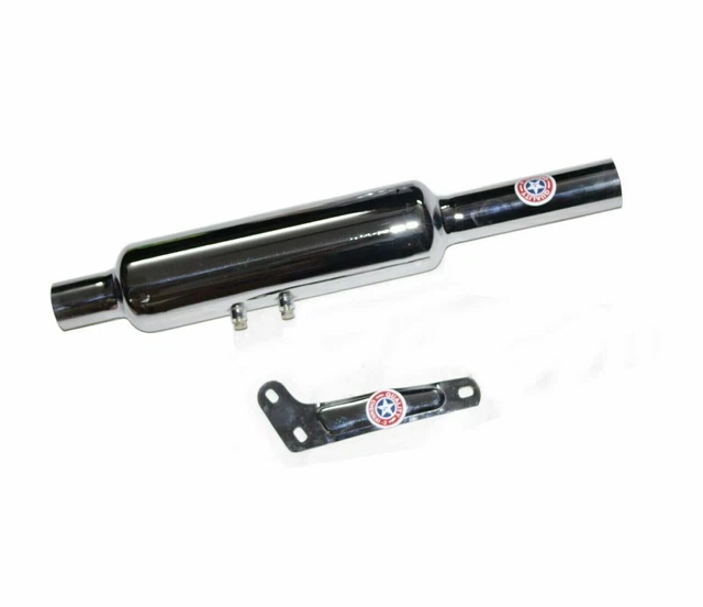 Fits Royal Enfield 500cc All Model Short Exhaust Silencer Chrome Plated