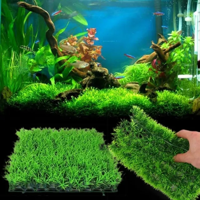 Aquarium Eco-Friendly Artificial Green Water Grass Plant Lawn Fish Tank Decor