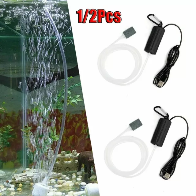 USA Mini USB Air Pump Water Pump Oxygen Aerator Aquarium Fish Tank Portable Home