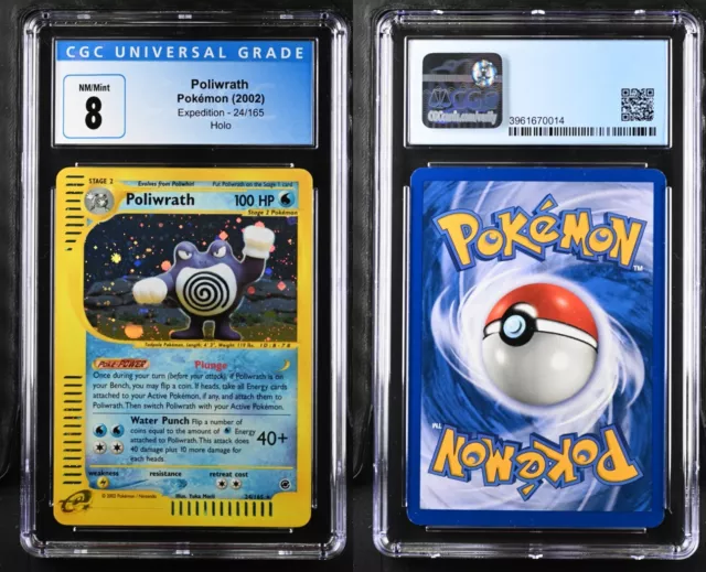 Pokemon Expedition Tartard Poliwrath HOLO (ex 24) CGC 8