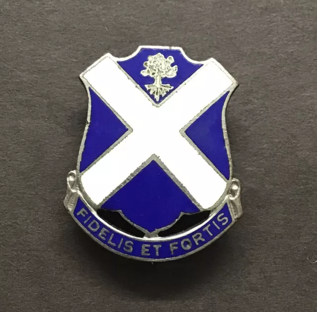 Ww2 Us Army 113th Infantry Regiment Unit Crest Didui Pinback Pin Meyer