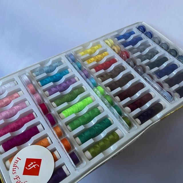 100% Polyester Assorted Colour Sewing Thread & Spool Set, for sewing, 64 pieces