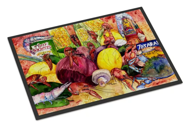 Crawfish Louisiana Spices and Corn Indoor or Outdoor Mat 18x27 8698MAT