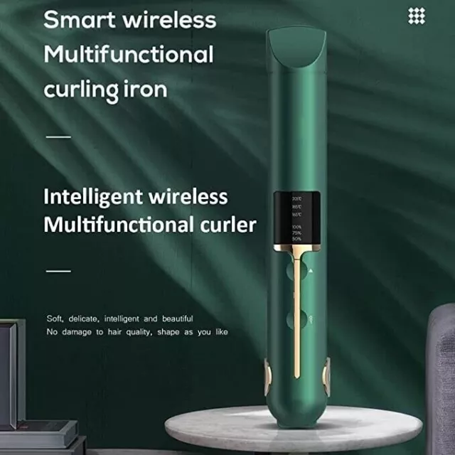 Piastra Per Capelli Lisci e Mossi Ricaricabile Portatile Ceramica Cordless Usb