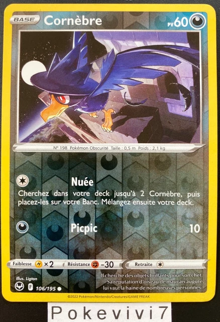 Carte Pokemon CORNEBRE 106/195 REVERSE Epée et Bouclier 12 EB12 FR NEUF