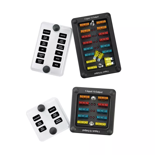 6/12 Way Blade Fuse Box Block Holder ATO ATC for Car Marine Boat RV Waterproof L