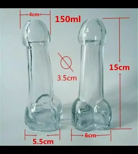 Penis Shaped Coctail  Glass High Strength Drinking Shot Glasses  Funny Party Bar 3