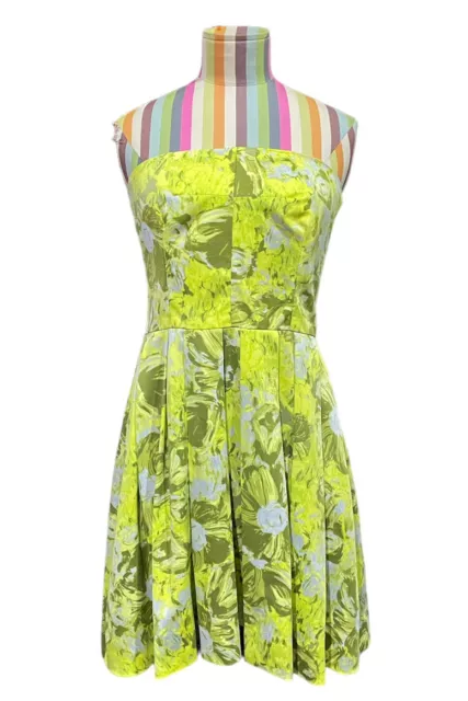 RACHEL Rachel Roy Lime Green Strapless Mini Dress Size 4 0925