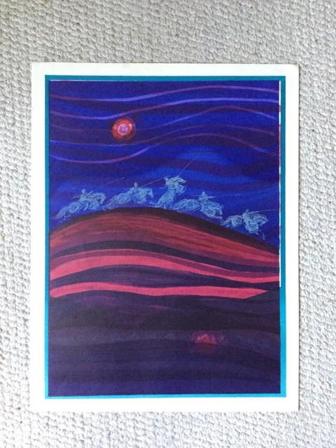 Nissan Engel Signed Artist Proof "Defending Horsemen under the Red Moon" Nissan Engel Signed Artist Proof "Defending Horsemen under the Red Moon"