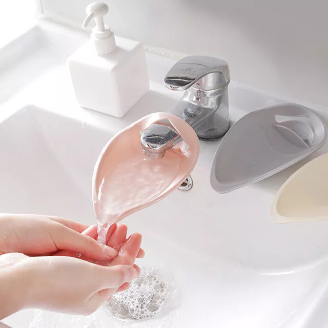 Silicone World Faucet Extender Water Saving Help Children Wash Hands Device BII