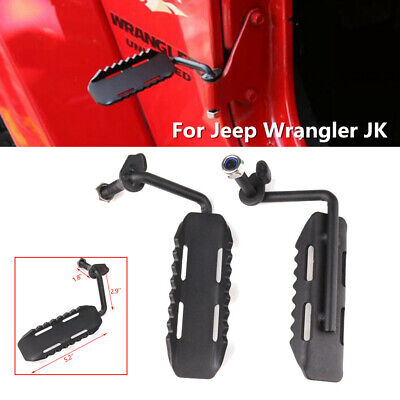 For Jeep Wrangler JK Stainless Car Door Step Rest Pedal Latch Hook Foot Ladder