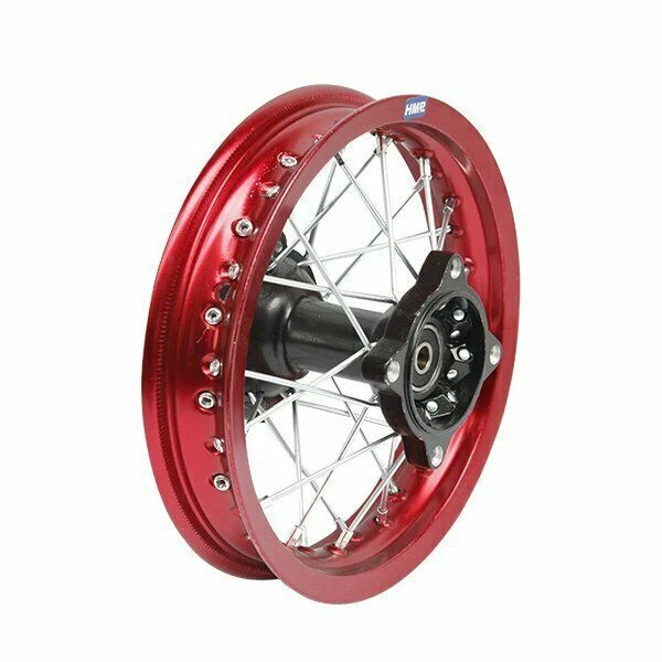Cerchio Alluminio Anodizzato 10 Pollici Posteriore Rosso 12 MM Typ 2 HMParts Box