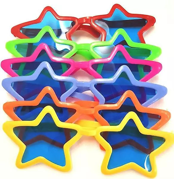 Jumbo Star Novelty Glasses - Retro Clown Funny Fancy Dress Giant Assorted Colour