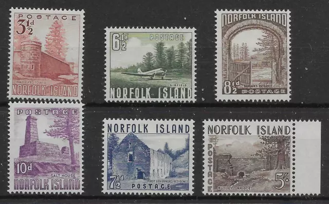 Norfolk Island Sg13/8 1953 Definitive Set Mnh