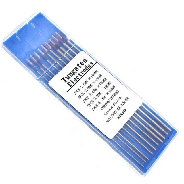 RIVERWELD 2% thoriated WT20 rosso saldatura TIG elettrodi tungsteno 2,4mm x 175mm 10pk