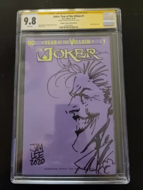 joker year of the villain 1 cgc Jim Lee signed & sketch