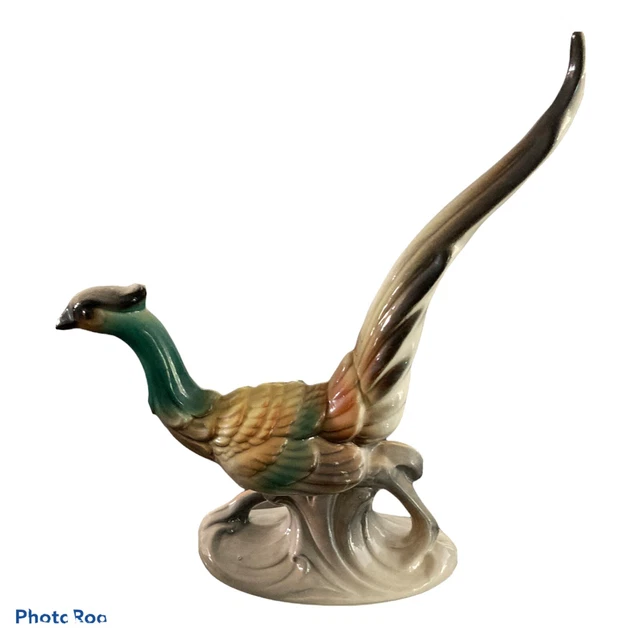 Vintage Royal Copley Hand-Painted Pheasant Bird Art Pottery Ceramic Figurine