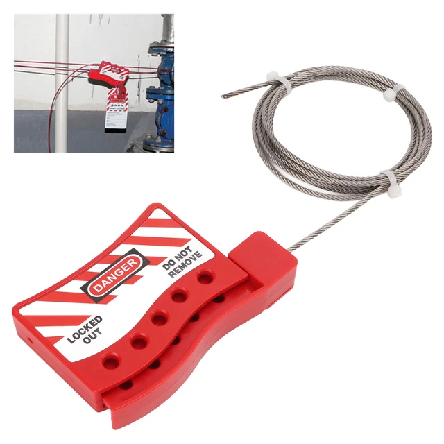 LOCKOUT TAGOUT CABLE Lock Adjustable Cable Lockout 6.56ft Length ...