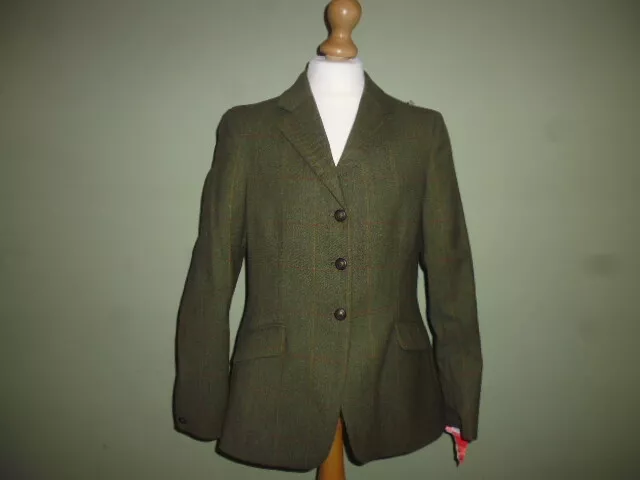 Mears Pytchley Mitton Wool Tweed Show Jacket girls green size 30" age 11-12 yrs