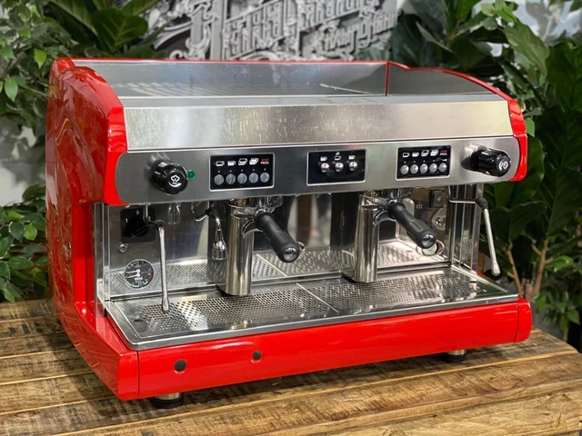 Macchina Da Caffè Espresso Wega Polaris 2 Gruppi Tazza Alta Rossa