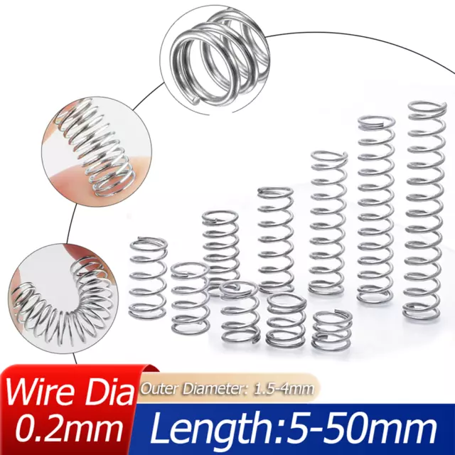 Compression Spring Wire Dia 0.2mm Pressure Small Stainless steel Micro