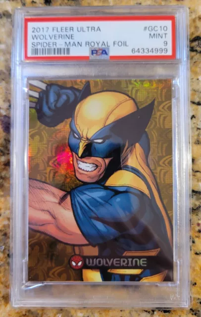 2017 Fleer Ultra Spider-man Royal Foil Wolverine PSA 9