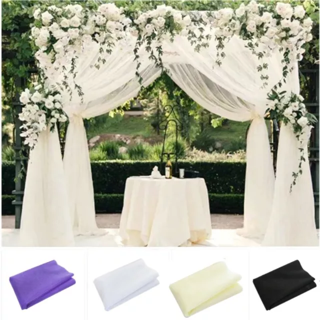 Tissu Crystal Tulle Organza de mariage 48cm x 10m Décoration de porte en arc