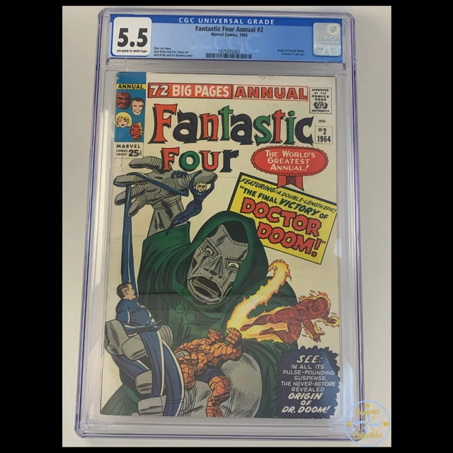 Fantastic Four Annual #2 (1964) CGC 5.5, Dr. Doom origin, Marvel