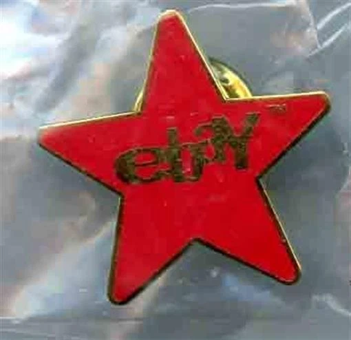 eBay Red Star Enamel Pin