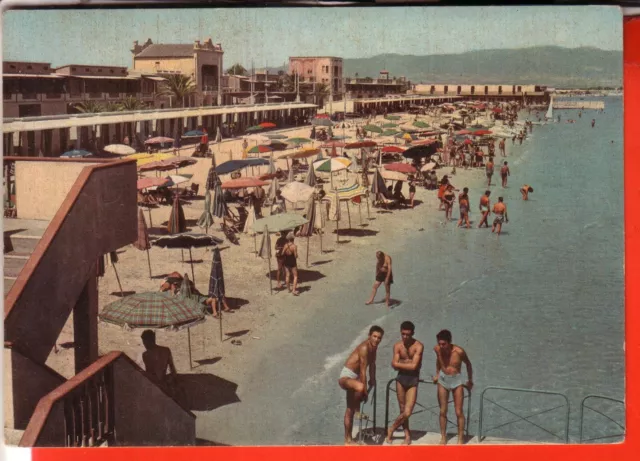 Cartolina  Cagliari  Citta'   Viaggiata 1962 Spiaggia Poetto   Regalo