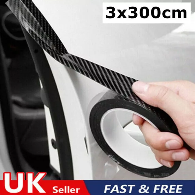 3cm*300cm Black 3D Carbon Fibre Vinyl Car Wrap Film Sticker Air Bubble Free