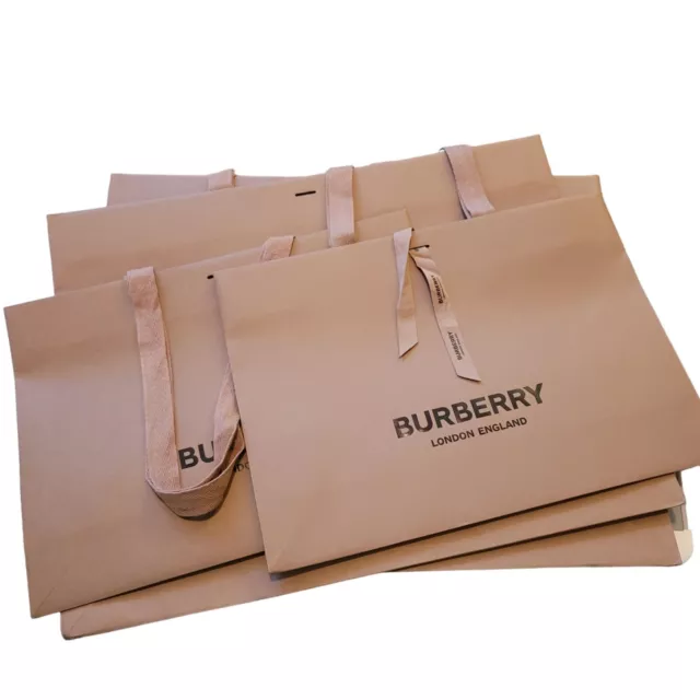 Burberry Shopping Bags 2 Med +2 XL Set of 4 Signature Reusable Gift Prop VR205