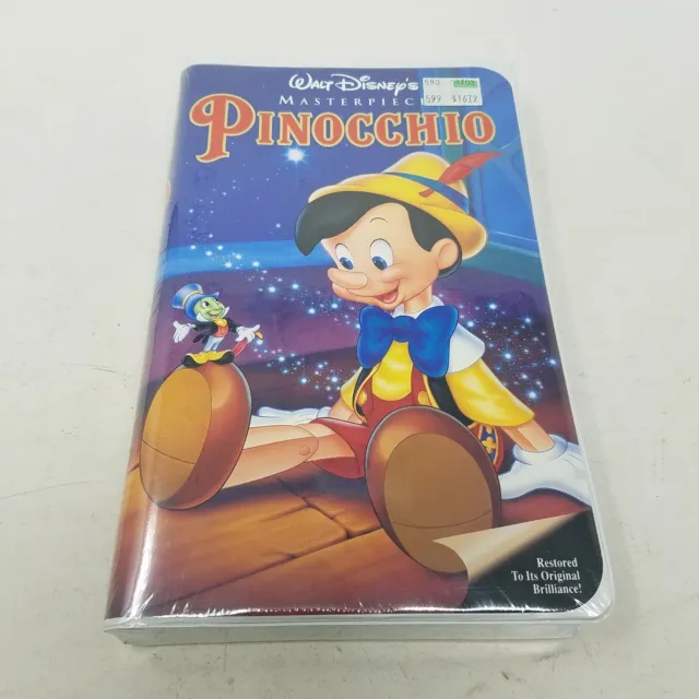 Pinocchio Masterpiece Edition VHS Brand New Factory Sealed Walt Disneys Restored