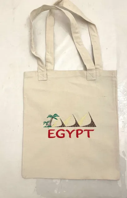 souvenir from Egypt pyramids tote bag casual wear embroidered