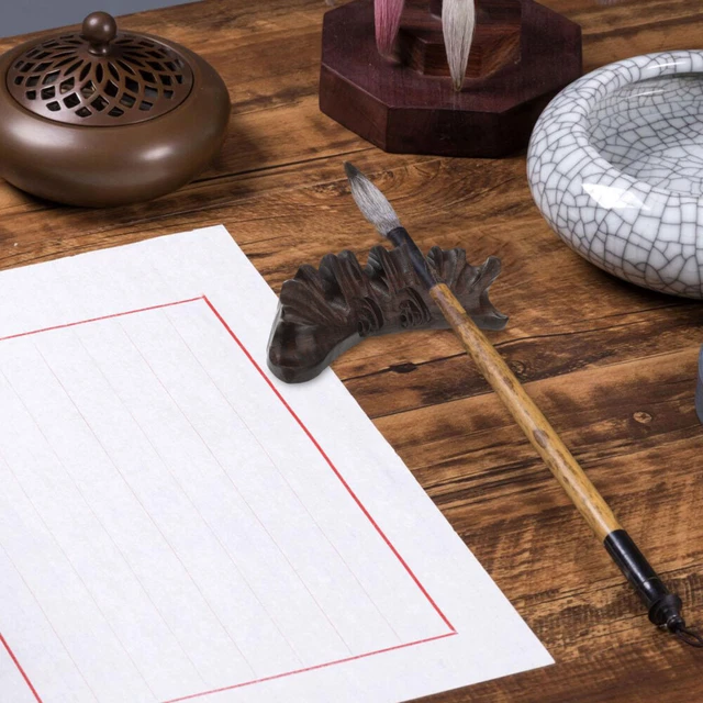 Porte-Pinceau Repose-Stylo Pour Calligraphie - Cérémonie Du Thé - Brun