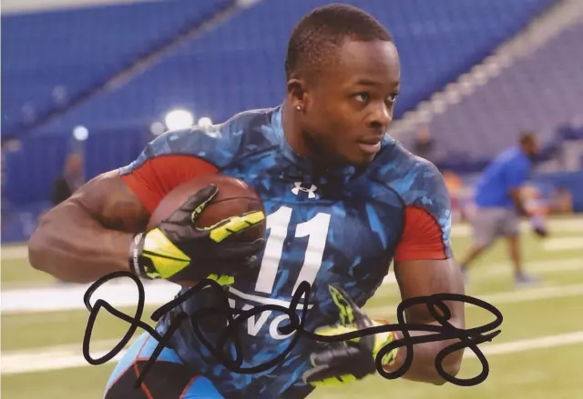 BUFFALO BILLS: MARQUISE GOODWIN SIGNED 6x4 NFL ACTION PHOTO+COA **PROOF**