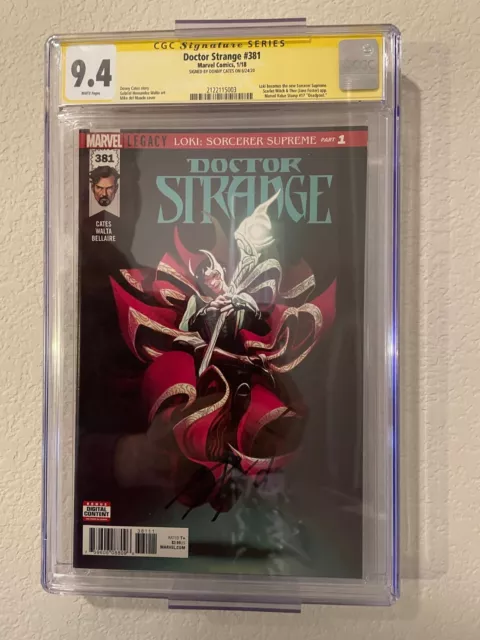 Doctor Strange #381 CGC 9.4 Signature Series - Cates - Loki Sorcerer Supreme