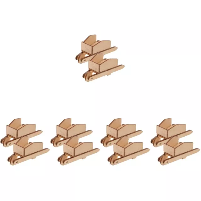 10 Pcs Mini Wheelbarrow Cart Childrens Toys Chidrens Wooden 2