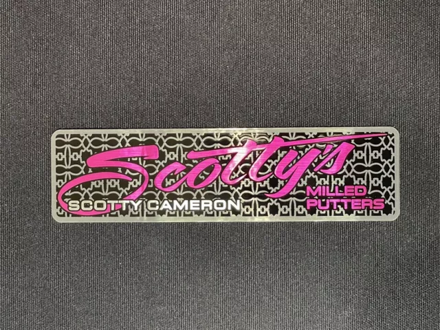 Scotty Cameron Putters Pink Scotty Dog Wallpaper Rectangular Sticker shaft band